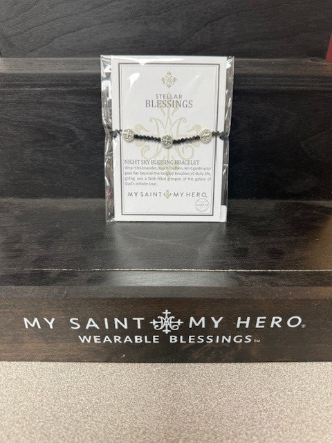 MY SAINT MY HERO-STELLAR BLESSINGS BRACELET-SILVER/BLACK