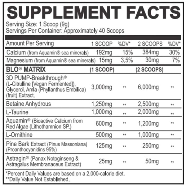 MyoBlox blo 3D Non-Stim Pre-Workout 40/20 Servings