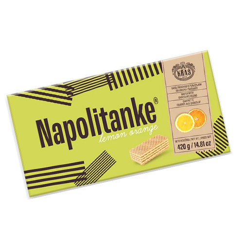 Napolitanke LEMON-ORANGE Wafers 327g (Kras) - MezeHub