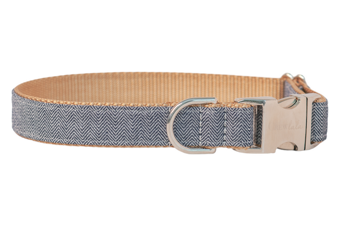 Navy Twill Dog Collar - Crew LaLa