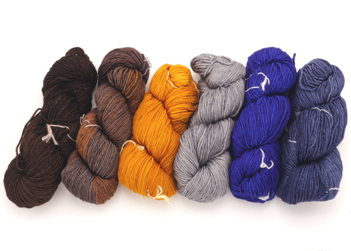 Malabrigo - Rios / Coco Capricorn Sunset Gris Matisse Blue & Blue Jeans