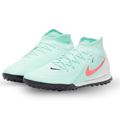 Nike Phantom Luna II Academy Turf Soccer Shoes (Mint/Atomic Red) | SoccerWearhouse