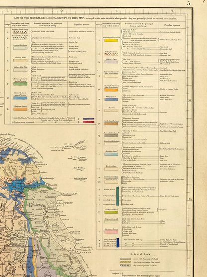 Old Geology & Railway Map of England and Wales, 1834 - Geologist Map