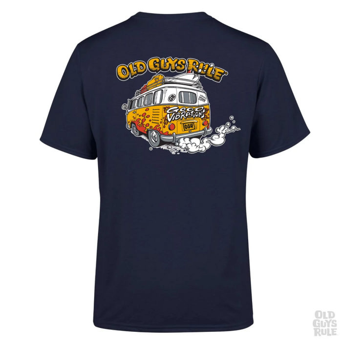 Old Guys Rule - 'Good Vibrations’ T-shirt - Navy