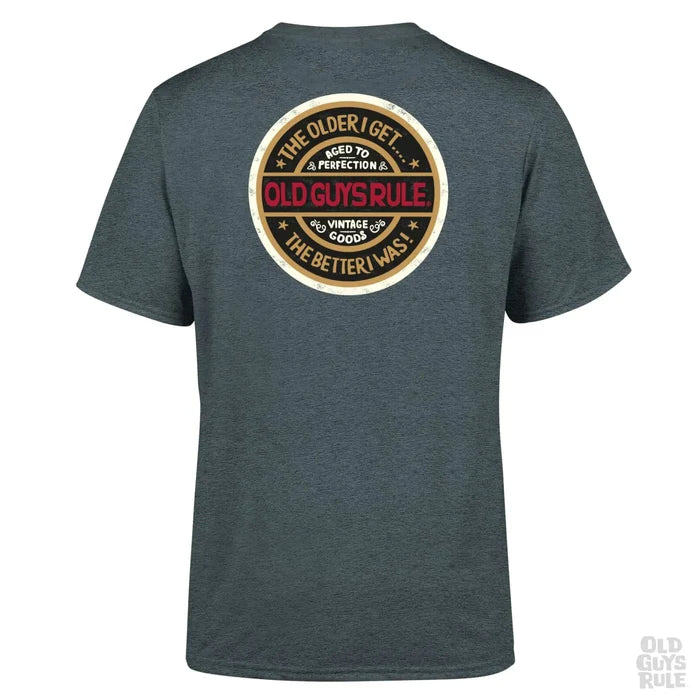 Old Guys Rule - 'Natural Traction' T-shirt - Dark heather