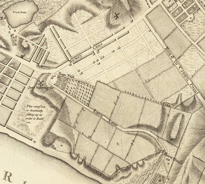 Old Map of New York in 1775 by John Rocque - Rare American Revolution War Wall Art - Greenwich, Columbia, Manhattan - British Military Plan