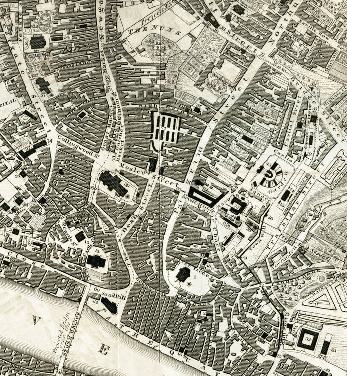 Old Map of Newcastle upon Tyne and Gateshead by Thomas Oliver, 1830