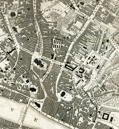 Old Map of Newcastle upon Tyne and Gateshead by Thomas Oliver, 1830