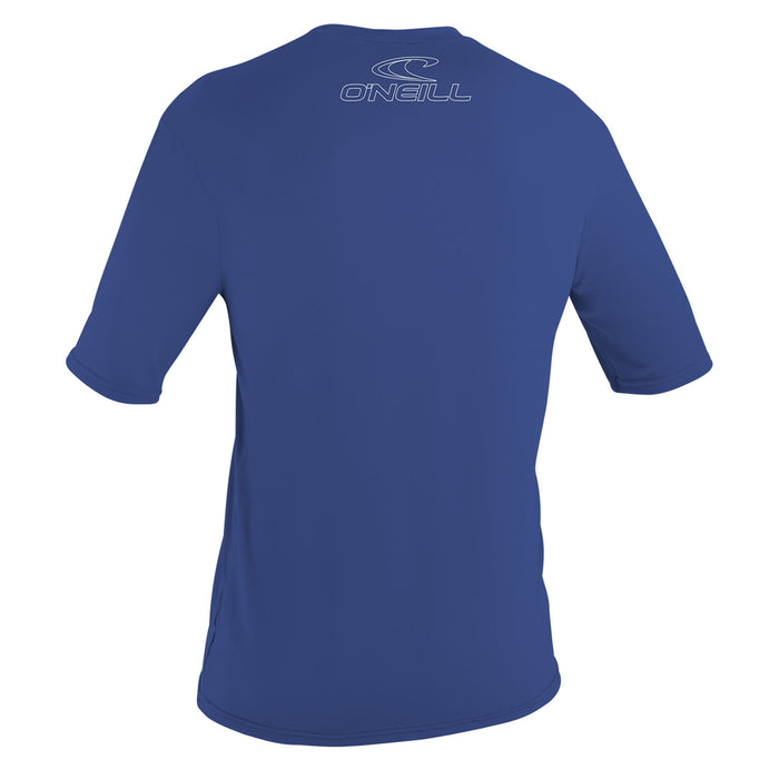 O'Neill Basic Skins Short Sleeve Sun Shirt Rash Vest - Pacific Blue