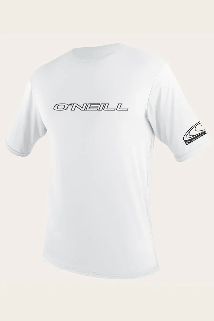 O'Neill Basic Skins Short Sleeve Sun Shirt Rash Vest - White