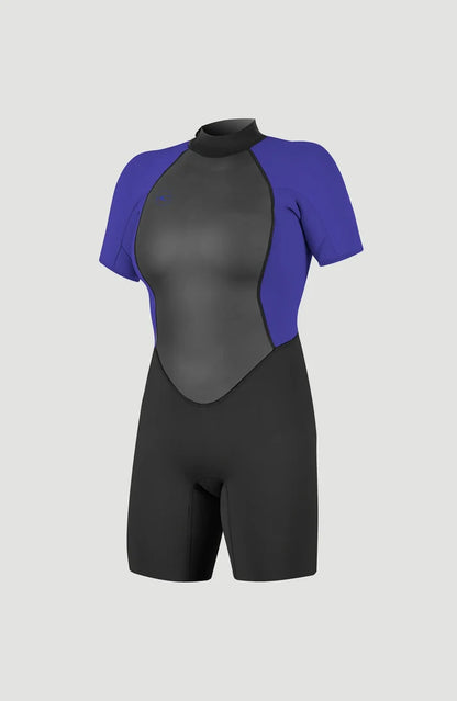 O'Neill Reactor-2 BZ 2mm Women's Spring Shorty Wetsuit - Black/Cobalt - 5043