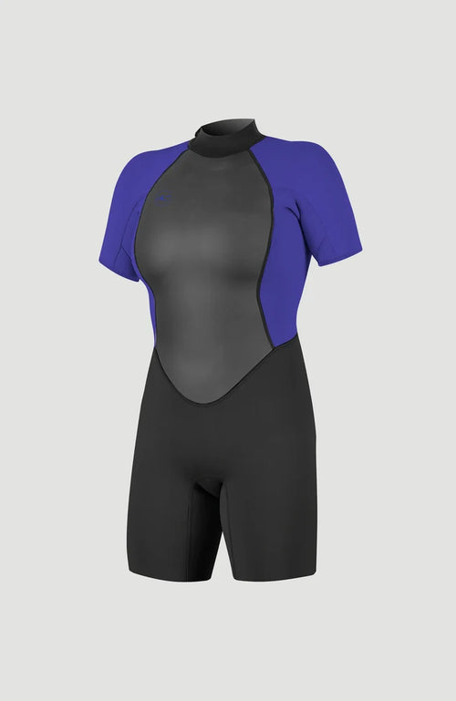 O'Neill Reactor-2 BZ 2mm Women's Spring Shorty Wetsuit - Black/Cobalt - 5043