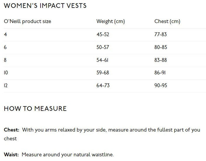 O'Neill Reactor 50N CE Women's Buoyancy Impact Vest - Black