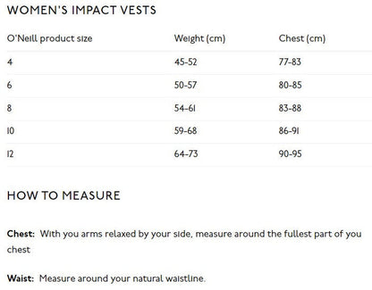 O'Neill Reactor 50N CE Women's Buoyancy Impact Vest - Black