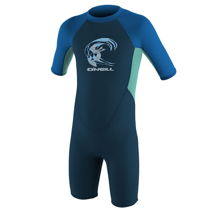 O'Neill Toddler Reactor-2 BZ 2mm Shorty Wetsuit - Slate/Aqua/Ocean - Boys - 4867