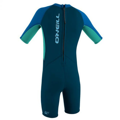 O'Neill Toddler Reactor-2 BZ 2mm Shorty Wetsuit - Slate/Aqua/Ocean - Boys - 4867
