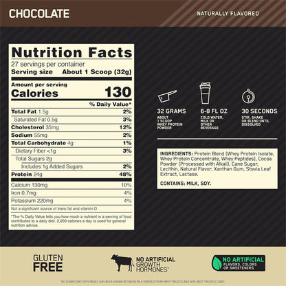 Optimum Nutrition Gold Standard 100% Whey Naturally Flavored 1.9lbs