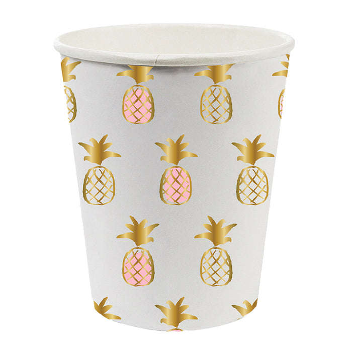 Paper Cups Foil Pineapples 8 Ct