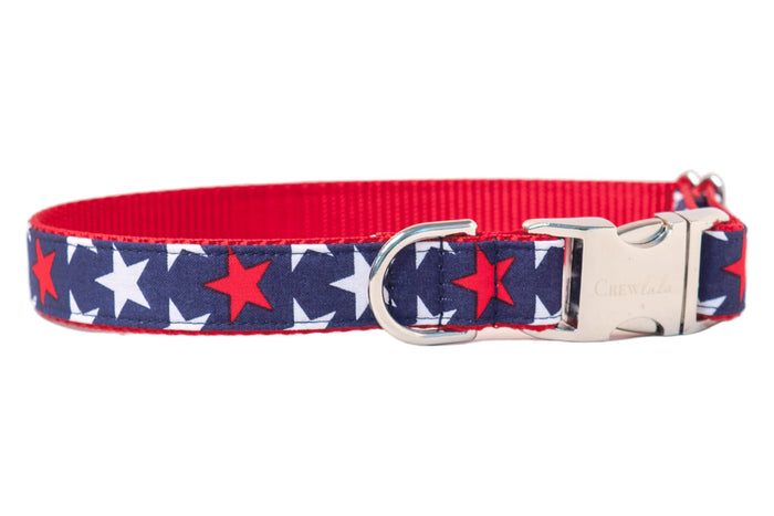Patriotic Stars Dog Collar - Crew LaLa