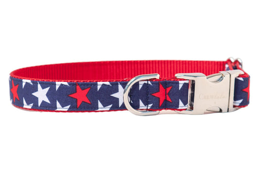 Patriotic Stars Dog Collar - Crew LaLa