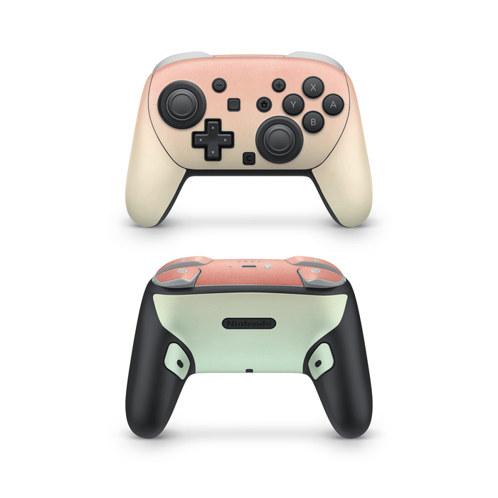 Peachy Sunset Nintendo Switch Pro Controller Decal Skins