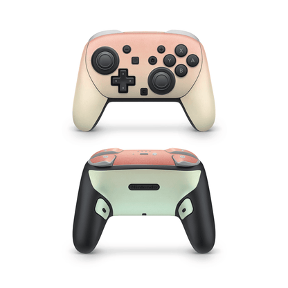 Peachy Sunset Nintendo Switch Pro Controller Decal Skins
