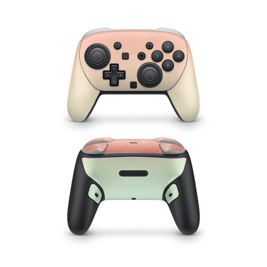 Peachy Sunset Nintendo Switch Pro Controller Decal Skins