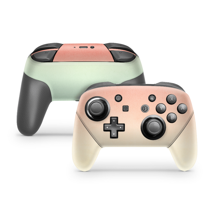 Peachy Sunset Nintendo Switch Pro Controller Decal Skins