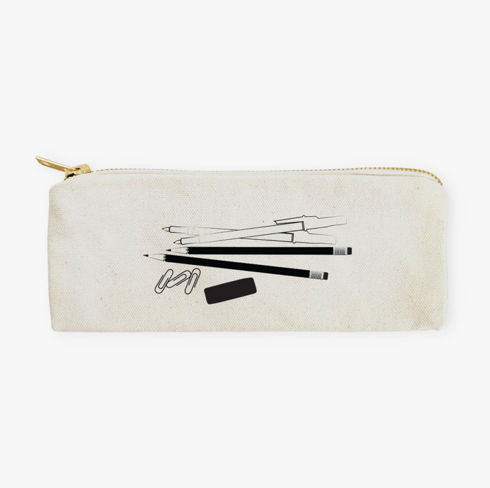 Pen and Pencil Graphic Pencil Case Pouch