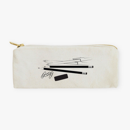 Pen and Pencil Graphic Pencil Case Pouch