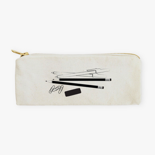 Pen and Pencil Graphic Pencil Case Pouch