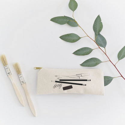 Pen and Pencil Graphic Pencil Case Pouch