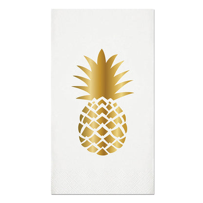 Pineapple Gold Foil Guest Towels