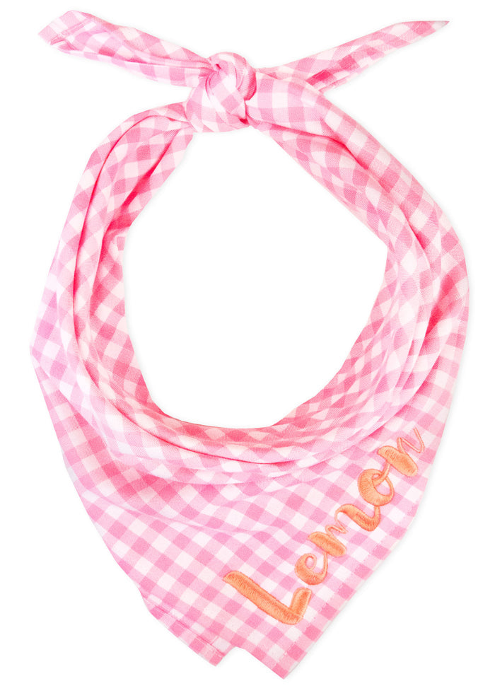 Pink Picnic Plaid Dog Bandana - Crew LaLa