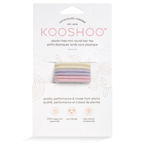 Plastic-free Round Hair Ties - Mini 6-pack - Pastel Blooms