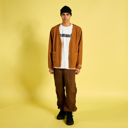 PLEASURES BOREDOM CARDIGAN - BROWN