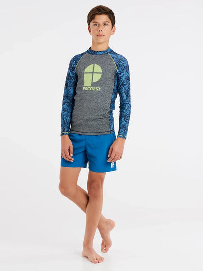 Protest PRTADMIT JR Lycra Rashguard - Kids Long Sleeve - River Blue