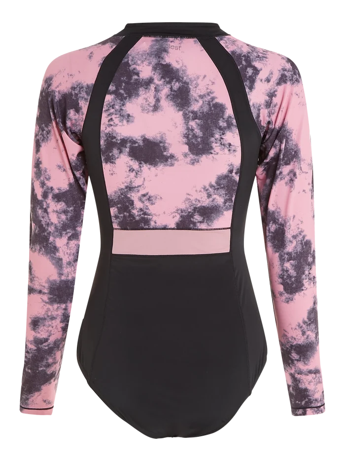 Protest PRTADRIATIC Women's Long Sleeve Swim Suit - Black/ Purple