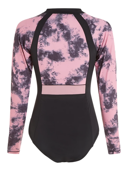 Protest PRTADRIATIC Women's Long Sleeve Swim Suit - Black/ Purple