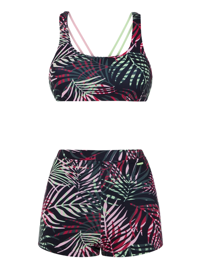 Protest PRTBETSY Surf bikini -  Leaf Pattern Pink