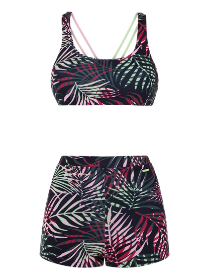 Protest PRTBETSY Surf bikini -  Leaf Pattern Pink