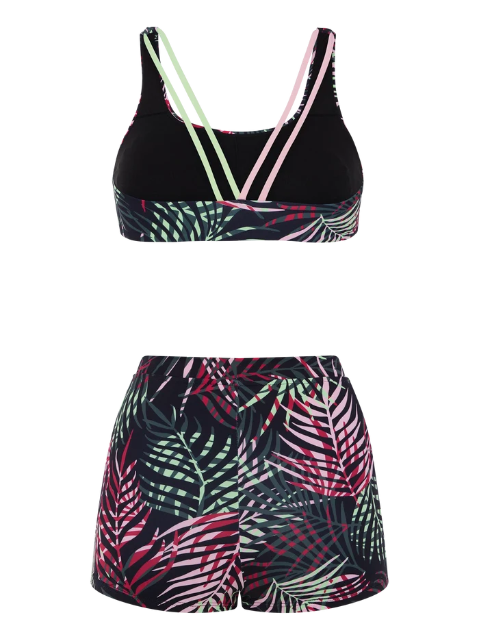 Protest PRTBETSY Surf bikini -  Leaf Pattern Pink