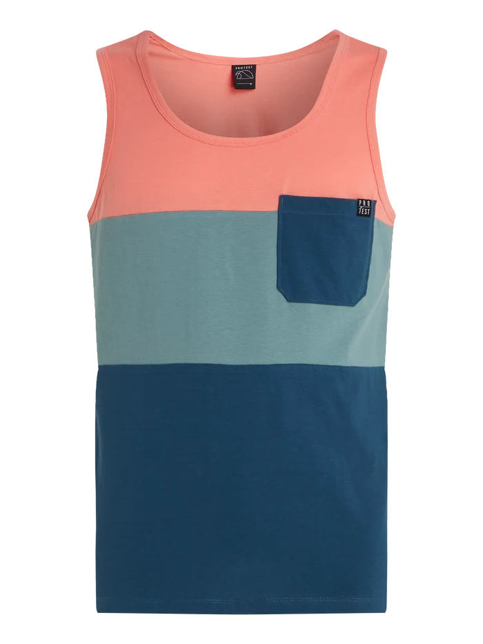 Protest PRTBLAVAND Men's Tank Top - Blue/ Teal/ Pink