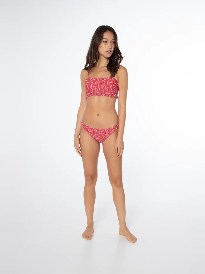 Protest PRTCAPELO Floral Bandeau Bikini with Ruffles and UPF 50 Protection
