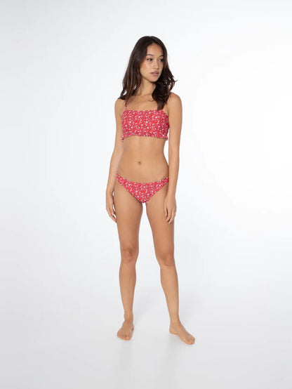 Protest PRTCAPELO Floral Bandeau Bikini with Ruffles and UPF 50 Protection