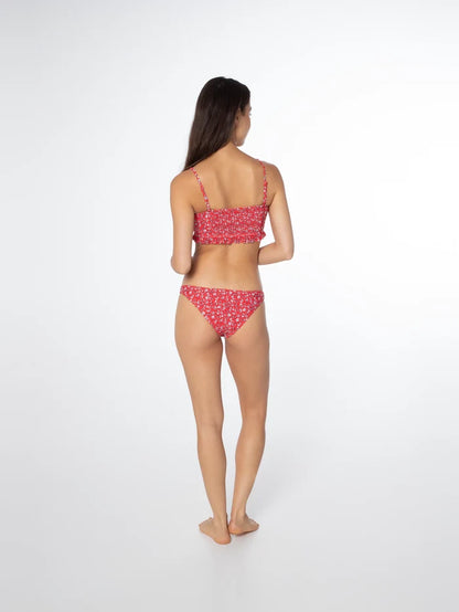 Protest PRTCAPELO Floral Bandeau Bikini with Ruffles and UPF 50 Protection
