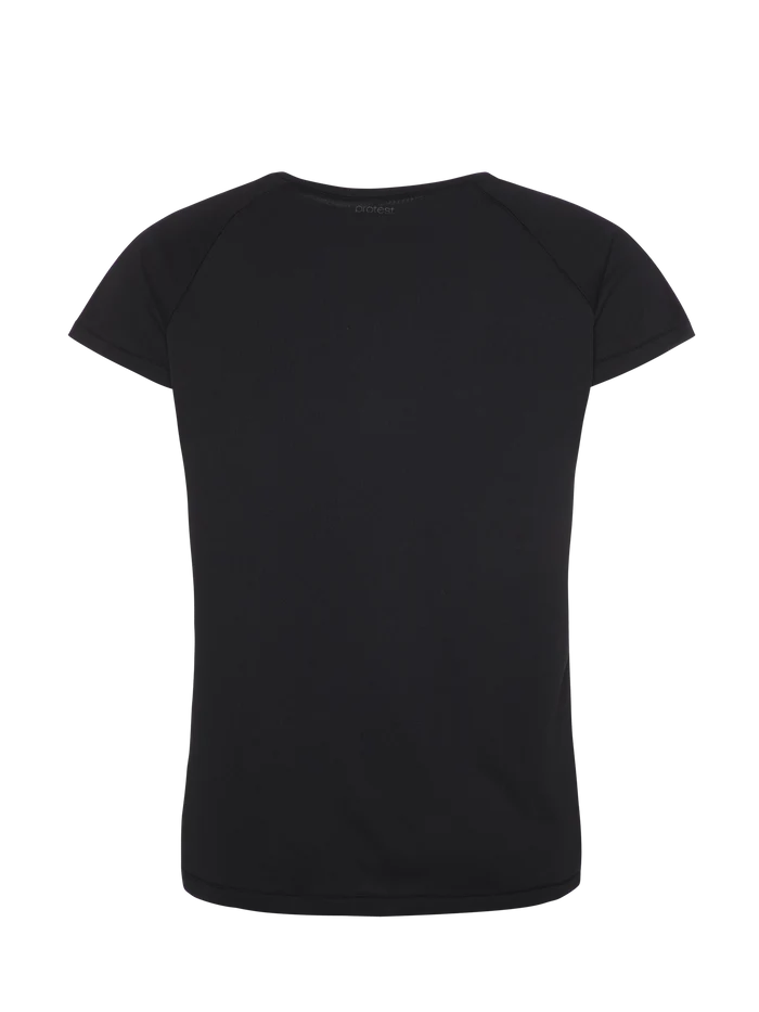 Protest PRTGRANITY Women's Rash Guard Short Sleeve Top - Black