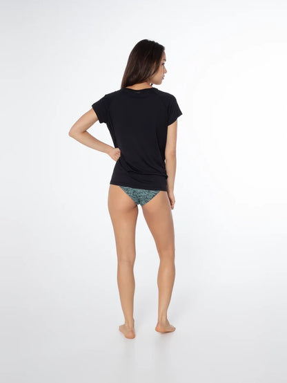 Protest PRTGRANITY Women's Rash Guard Short Sleeve Top - Black