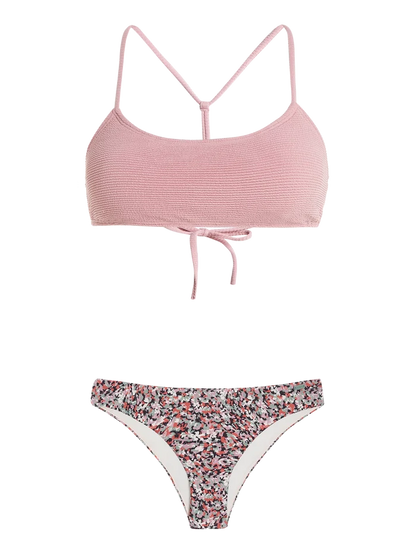 Protest PRTINLET Women's 2-Piece Bralette Bikini - Dusky Rose
