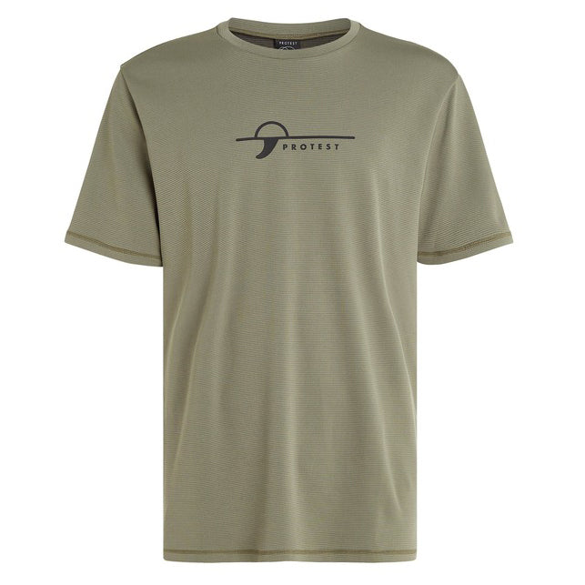 Protest PRTLEGUNDI Men's Lycra Rashguard Surf T-Shirt - Artichoke Green